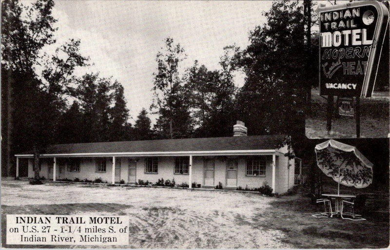 Indian Trail Motel - Vintage Postcard